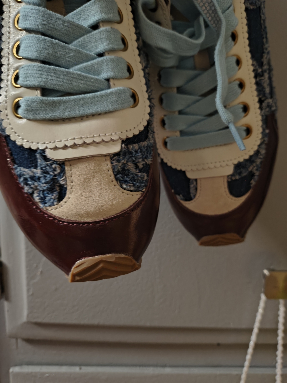 Nwt Kurt Geiger Sneakers Denim Leather Sz11 - Picture 4 of 4